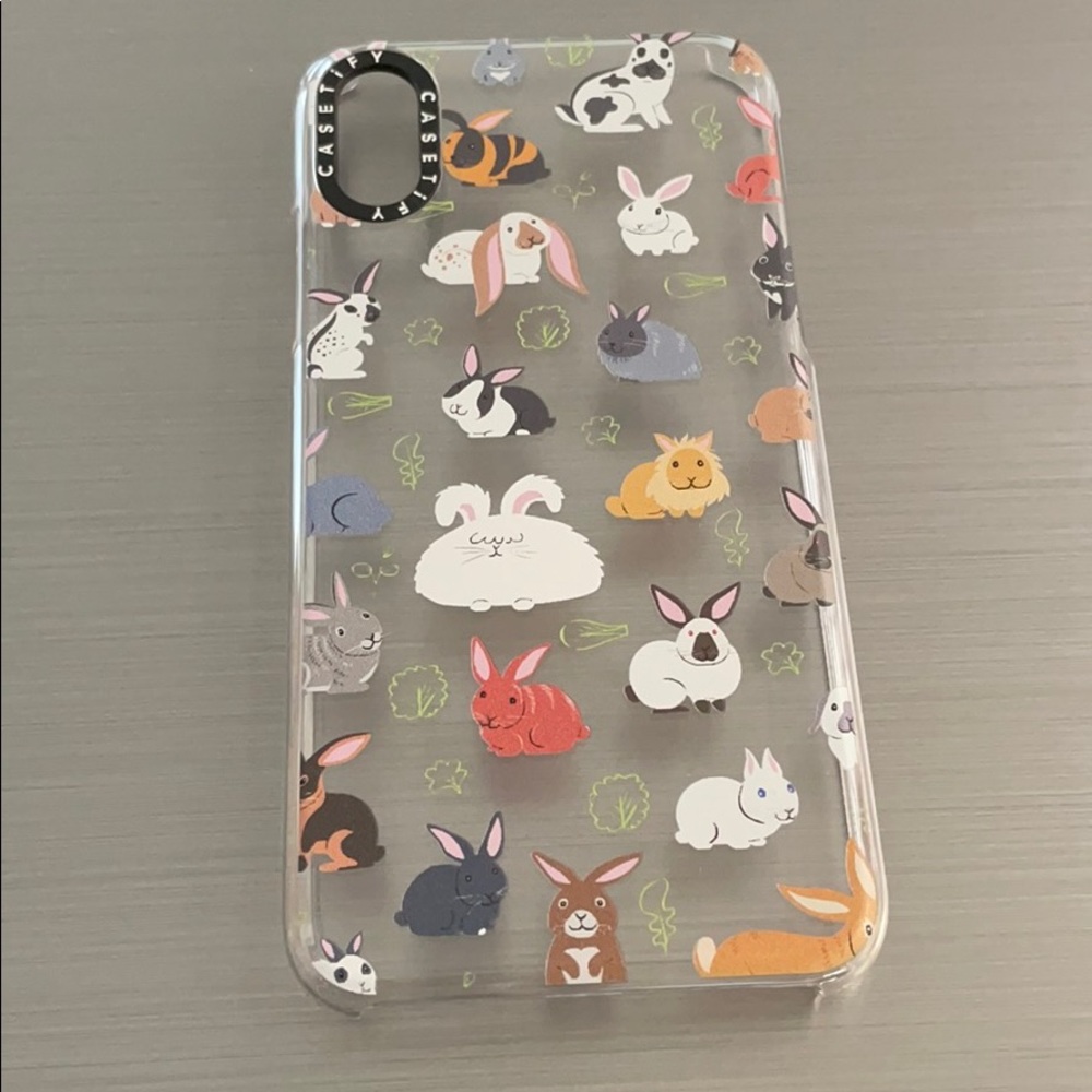 Casetify iPhone XS “BUNNIES” clear snap case